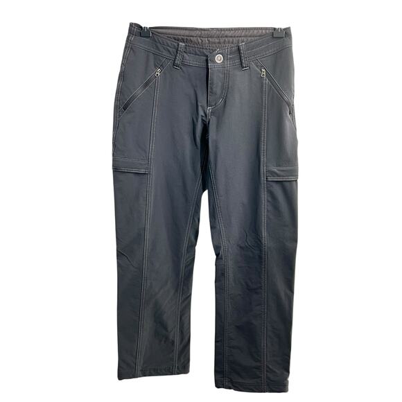 Kuhl Raid Pant Women's Gray Performance Soft Shell Hidden Zippers Size 2 Short - Picture 1 of 15